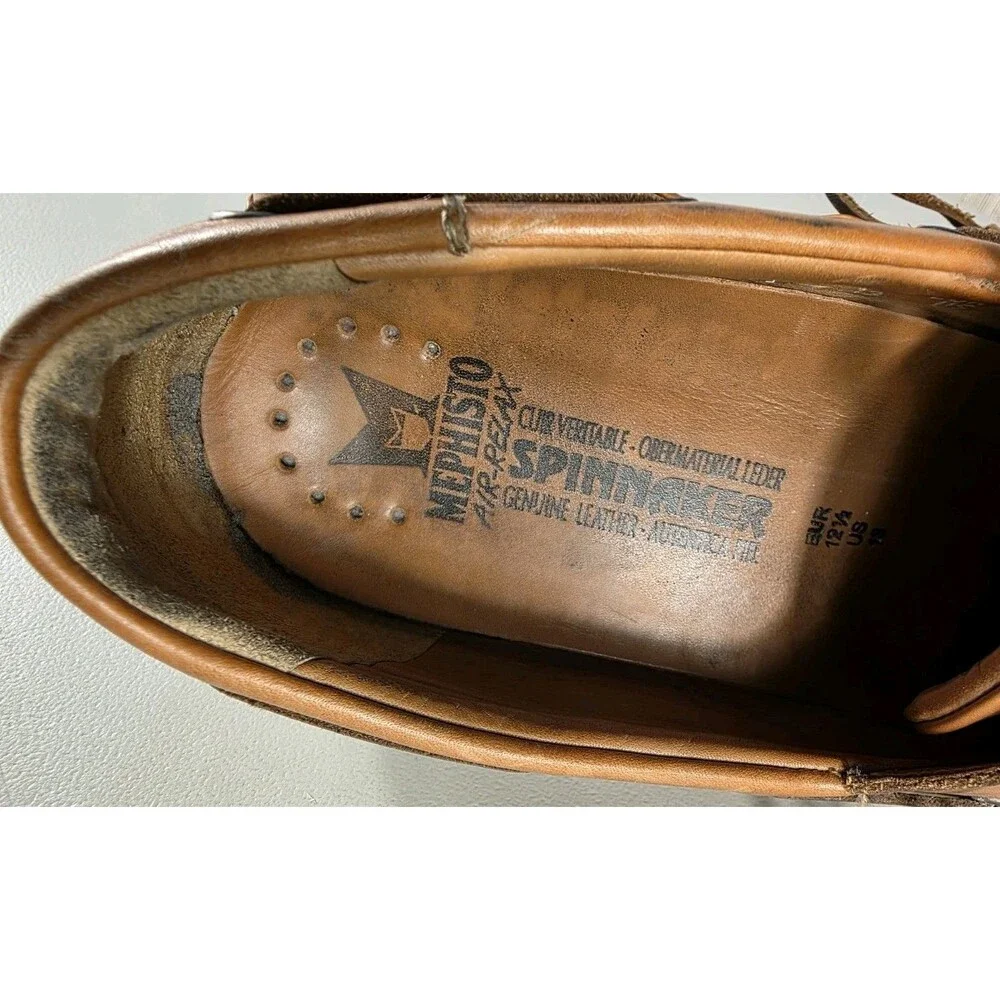 Mephisto Spinnaker Air-Relax Boat Shoes Mens 13 Brown Leather Casual Comfort